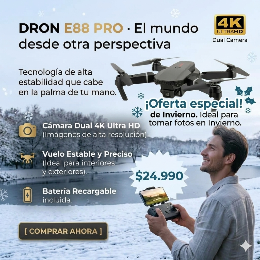 Dron E88 Pro con cámara dual