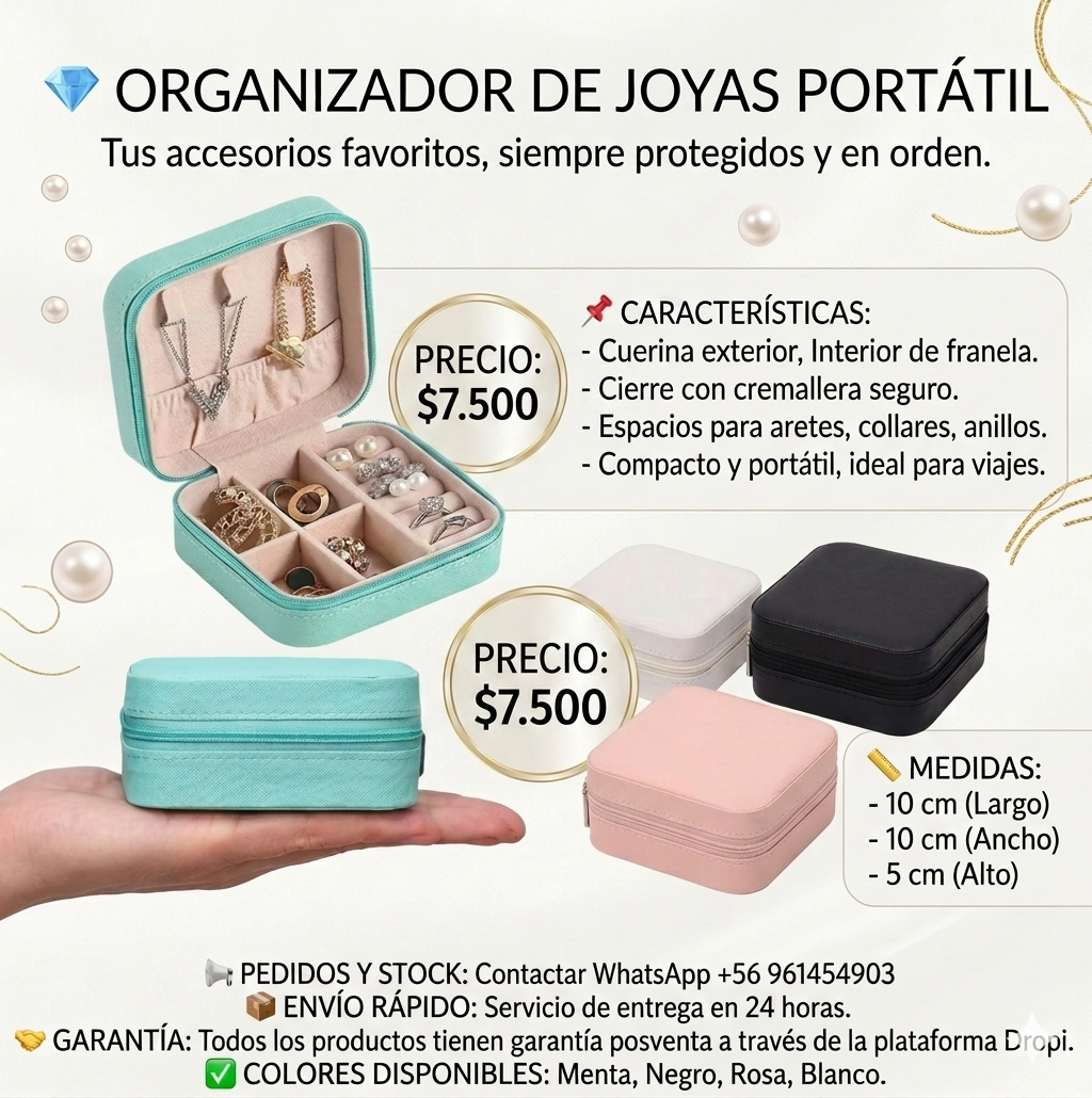 Joyero Para Viajes Organizador Joyas