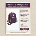Mochila 3 en 1 Camping Baby