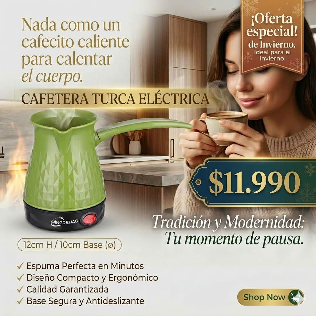 🟢 Cafetera Turca Eléctrica