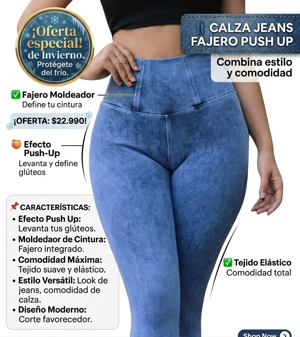 🔥Calza Jeans fajero Push Up