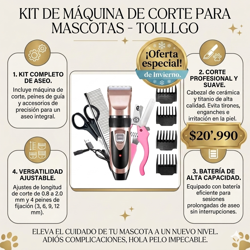 Kit de Máquina de Corte para Mascotas