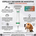 CEPILLO Y SECADOR DE MASCOTAS 2 EN 1